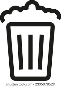 Bucket icon symbol vector image. Illustration of the bucket cleaning equipment washing outline design image. EPS 10