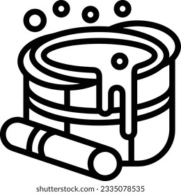 Bucket icon symbol vector image. Illustration of the bucket cleaning equipment washing outline design image. EPS 10