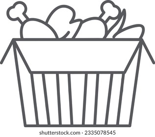 Bucket icon symbol vector image. Illustration of the bucket cleaning equipment washing outline design image. EPS 10