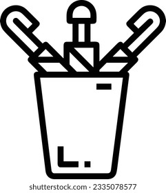 Bucket icon symbol vector image. Illustration of the bucket cleaning equipment washing outline design image. EPS 10