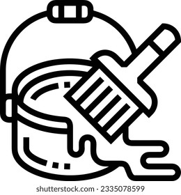 Bucket icon symbol vector image. Illustration of the bucket cleaning equipment washing outline design image. EPS 10