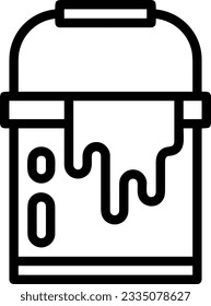 Bucket icon symbol vector image. Illustration of the bucket cleaning equipment washing outline design image. EPS 10