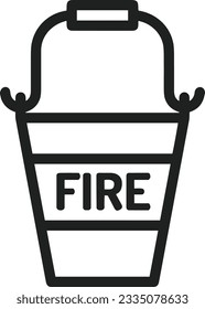 Bucket icon symbol vector image. Illustration of the bucket cleaning equipment washing outline design image. EPS 10