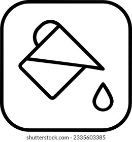 Bucket icon symbol vector image. Illustration of the bucket cleaning equipment washing outline design image. EPS 10