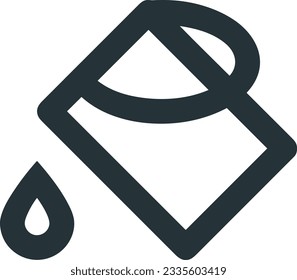 Bucket icon symbol vector image. Illustration of the bucket cleaning equipment washing outline design image. EPS 10