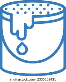 Bucket icon symbol vector image. Illustration of the bucket cleaning equipment washing outline design image. EPS 10