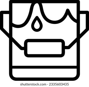 Bucket icon symbol vector image. Illustration of the bucket cleaning equipment washing outline design image. EPS 10