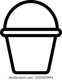 Bucket icon symbol vector image. Illustration of the bucket cleaning equipment washing outline design image. EPS 10