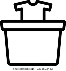 Bucket icon symbol vector image. Illustration of the bucket cleaning equipment washing outline design image. EPS 10