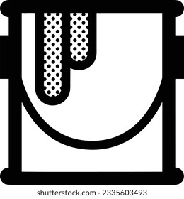 Bucket icon symbol vector image. Illustration of the bucket cleaning equipment washing outline design image. EPS 10