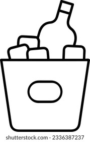 Bucket icon symbol vector image. Illustration of the bucket cleaning equipment washing outline design image. EPS 10
