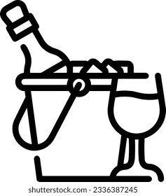 Bucket icon symbol vector image. Illustration of the bucket cleaning equipment washing outline design image. EPS 10