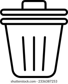 Bucket icon symbol vector image. Illustration of the bucket cleaning equipment washing outline design image. EPS 10
