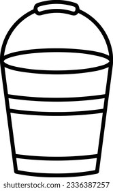 Bucket icon symbol vector image. Illustration of the bucket cleaning equipment washing outline design image. EPS 10