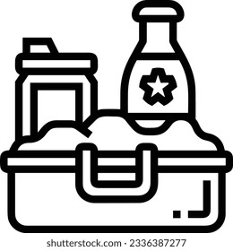 Bucket icon symbol vector image. Illustration of the bucket cleaning equipment washing outline design image. EPS 10