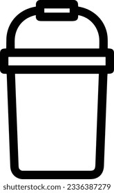 Bucket icon symbol vector image. Illustration of the bucket cleaning equipment washing outline design image. EPS 10