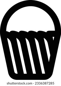 Imagen vectorial del símbolo de icono del cubo. Ilustración de la imagen de diseño del contorno de lavado del equipo de limpieza de cubos. EPS 10