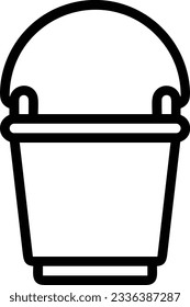 Bucket icon symbol vector image. Illustration of the bucket cleaning equipment washing outline design image. EPS 10