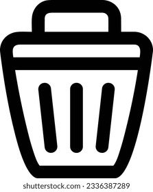 Bucket icon symbol vector image. Illustration of the bucket cleaning equipment washing outline design image. EPS 10