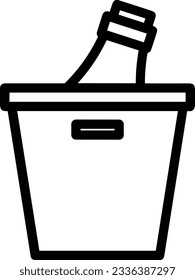 Bucket icon symbol vector image. Illustration of the bucket cleaning equipment washing outline design image. EPS 10