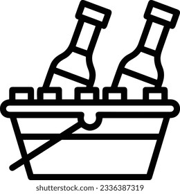 Bucket icon symbol vector image. Illustration of the bucket cleaning equipment washing outline design image. EPS 10
