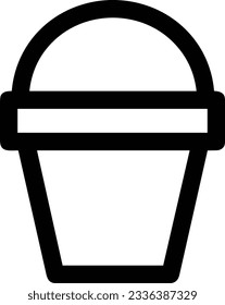 Bucket icon symbol vector image. Illustration of the bucket cleaning equipment washing outline design image. EPS 10