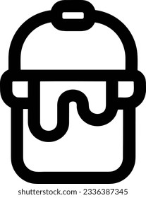 Bucket icon symbol vector image. Illustration of the bucket cleaning equipment washing outline design image. EPS 10