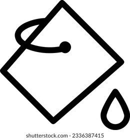 Imagen vectorial del símbolo de icono del cubo. Ilustración de la imagen de diseño del contorno de lavado del equipo de limpieza de cubos. EPS 10