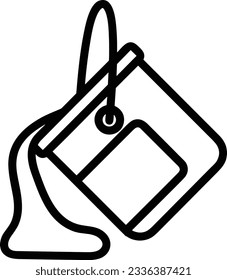Bucket icon symbol vector image. Illustration of the bucket cleaning equipment washing outline design image. EPS 10