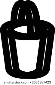 Bucket icon symbol vector image. Illustration of the bucket cleaning equipment washing outline design image. EPS 10