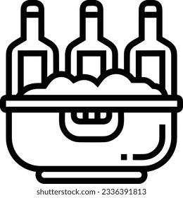 Bucket icon symbol vector image. Illustration of the bucket cleaning equipment washing outline design image. EPS 10