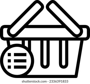 Bucket icon symbol vector image. Illustration of the bucket cleaning equipment washing outline design image. EPS 10