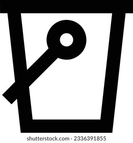 Bucket icon symbol vector image. Illustration of the bucket cleaning equipment washing outline design image. EPS 10