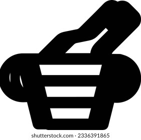 Imagen vectorial del símbolo de icono del cubo. Ilustración de la imagen de diseño del contorno de lavado del equipo de limpieza de cubos. EPS 10