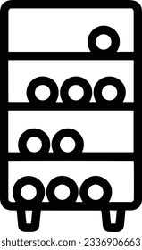 Bucket icon symbol vector image. Illustration of the bucket cleaning equipment washing outline design image. EPS 10