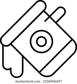 Bucket icon symbol vector image. Illustration of the bucket cleaning equipment washing outline design image. EPS 10