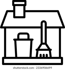 Bucket icon symbol vector image. Illustration of the bucket cleaning equipment washing outline design image. EPS 10