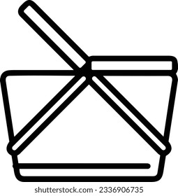 Bucket icon symbol vector image. Illustration of the bucket cleaning equipment washing outline design image. EPS 10