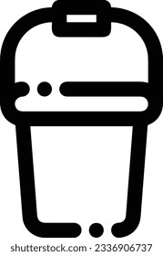 Bucket icon symbol vector image. Illustration of the bucket cleaning equipment washing outline design image. EPS 10