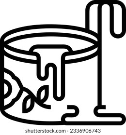 Bucket icon symbol vector image. Illustration of the bucket cleaning equipment washing outline design image. EPS 10