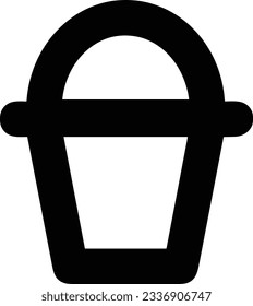 Bucket icon symbol vector image. Illustration of the bucket cleaning equipment washing outline design image. EPS 10