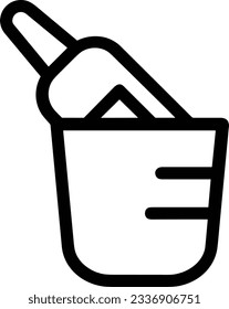 Bucket icon symbol vector image. Illustration of the bucket cleaning equipment washing outline design image. EPS 10