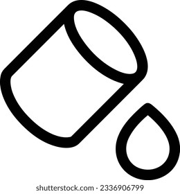 Bucket icon symbol vector image. Illustration of the bucket cleaning equipment washing outline design image. EPS 10