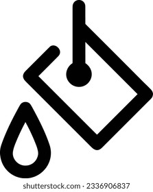 Imagen vectorial del símbolo de icono del cubo. Ilustración de la imagen de diseño del contorno de lavado del equipo de limpieza de cubos. EPS 10