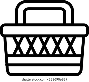 Bucket icon symbol vector image. Illustration of the bucket cleaning equipment washing outline design image. EPS 10