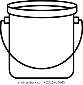 Bucket icon symbol vector image. Illustration of the bucket cleaning equipment washing outline design image. EPS 10