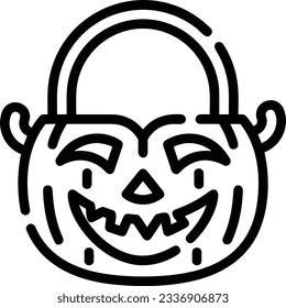 Imagen vectorial del símbolo de icono del cubo. Ilustración de la imagen de diseño del contorno de lavado del equipo de limpieza de cubos. EPS 10