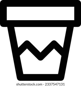 Bucket icon symbol vector image. Illustration of the bucket cleaning equipment washing outline design image. EPS 10
