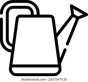 Eisensymbol, Vektorbild. Illustration der Eimerreinigungsausrüstung, die das Design der Umrisslinie abbildet. EPS10