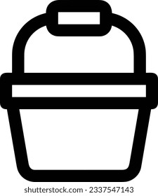 Bucket icon symbol vector image. Illustration of the bucket cleaning equipment washing outline design image. EPS 10